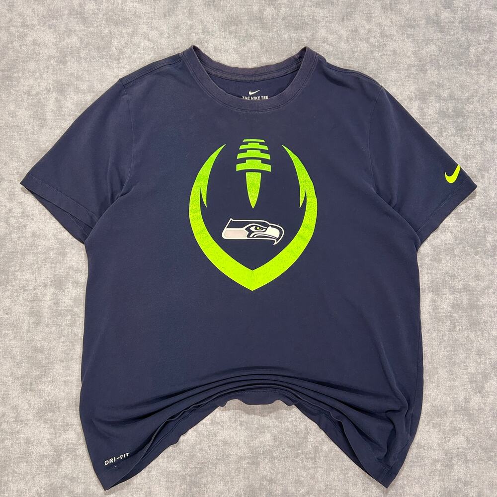 Nike Dri-Fit NFL Seattle Seahawks tshirt mens Large Football Athletic